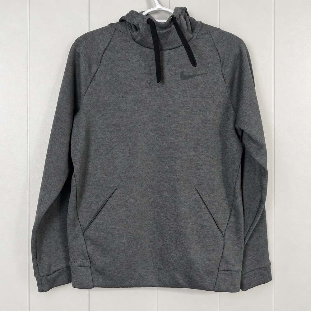 Nike Therma Dri-FIT Hoodie Mens Small Gray Pullover
